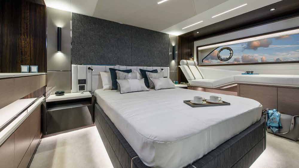 Cabina armatoriale del Sunseeker Manhattan 68.